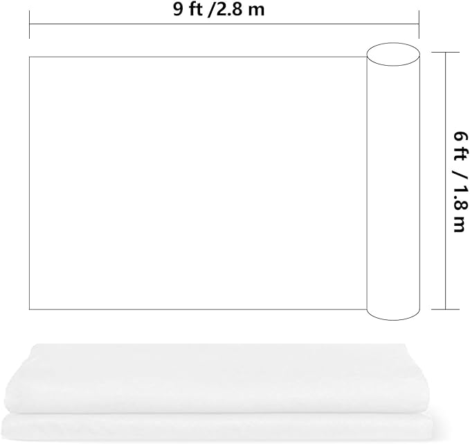 HEMMOTOP White Photo Backdrop, 6x9 ft White Background for Photography, Seamless Screen Backdrops for Photoshoot, Easter, Birthday Party, Video Recording, Photos, Projector (Backdrop only)