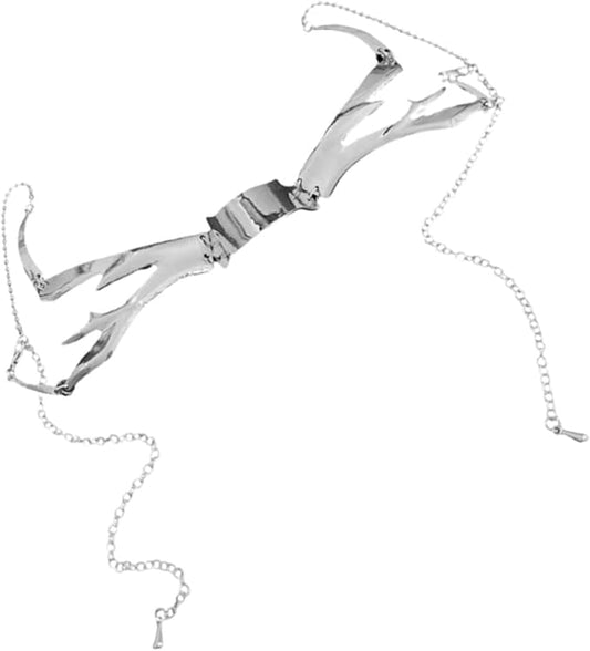 Punk Style Metal for Women Half Face Irregular Shape Party Accessory for Halloween Mardi Gras and Role-playing Events
