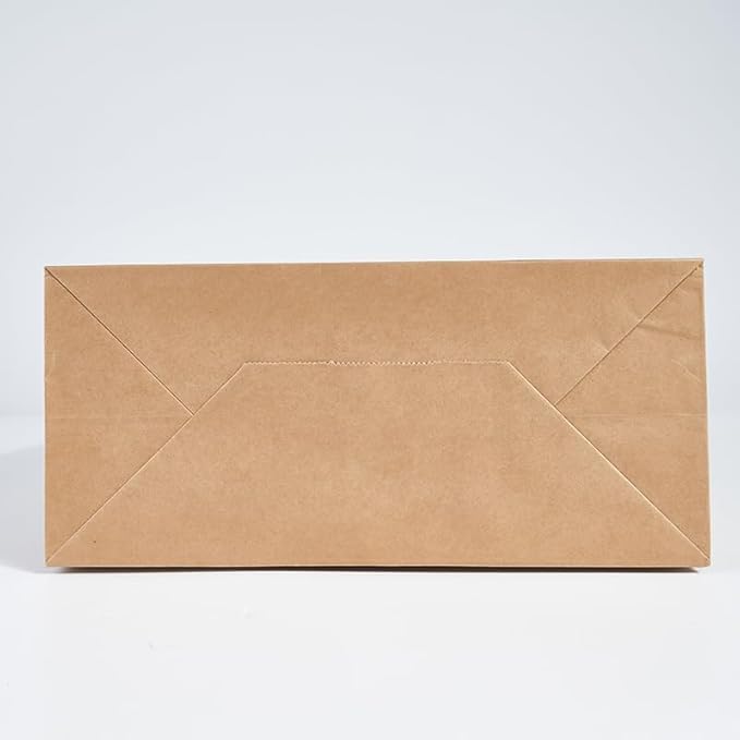 PAICUIKE 70Pcs Large Brown Paper Bags with Handles, 13x7x13 Inch Gift Bags for Business, Shopping, Party, Wedding & Birthday | Natural Brown Kraft Bags for Retail, Merchandise & Events