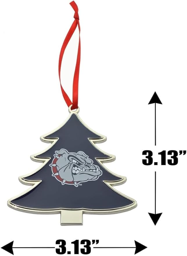 Gonzaga Bulldogs Tree Shaped Metal Christmas Ornament