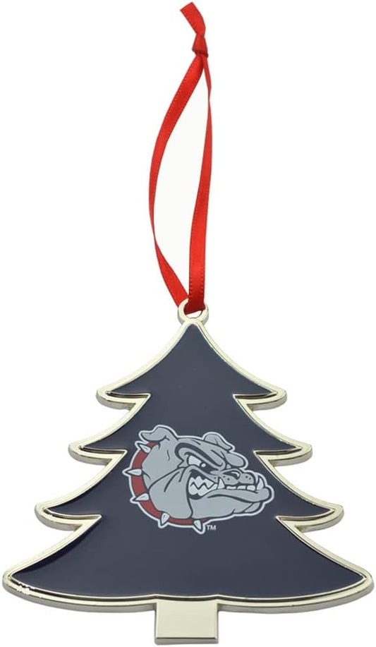 Gonzaga Bulldogs Tree Shaped Metal Christmas Ornament