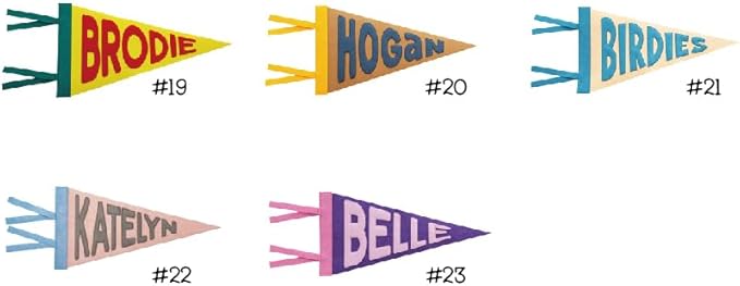 Personalized Name Pennant for Nursery Room Decor | Baby Boy Girl Name Nursery Flag | Baby Name Banner Blag Wall Hanging