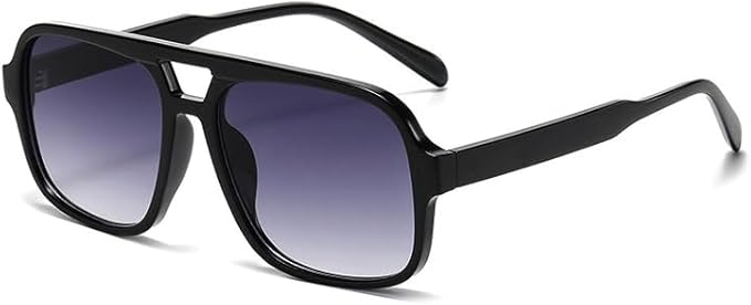Retro Aviator Sunglasses for Women Men Trendy Classic 70s Square Green Aviator Sun Glasses Vintage Shades