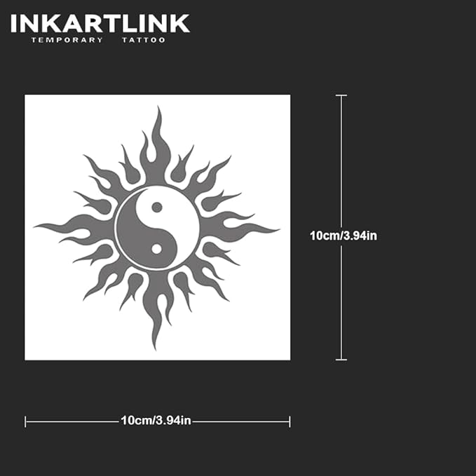 INKARTLINK Tattoo Tech, 2 Sheets Medium Semi Permanent Tattoo, Temporary Tattoos, Last 1-2 Weeks, Waterproof, Realistic Look, No Adhesive, No Reflection (Religion Design) 158