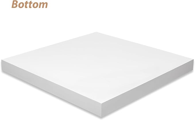 Ottoman Tray for Coffee Table Living Room Wood Serving Tray Large Wooden Square 24 Inches White