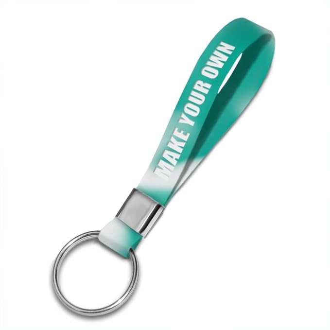 50 Personalized Silicone Keychains for Backpack Key Cellphone, Custom Silicone Keyrings CustomText/Icon for Adults