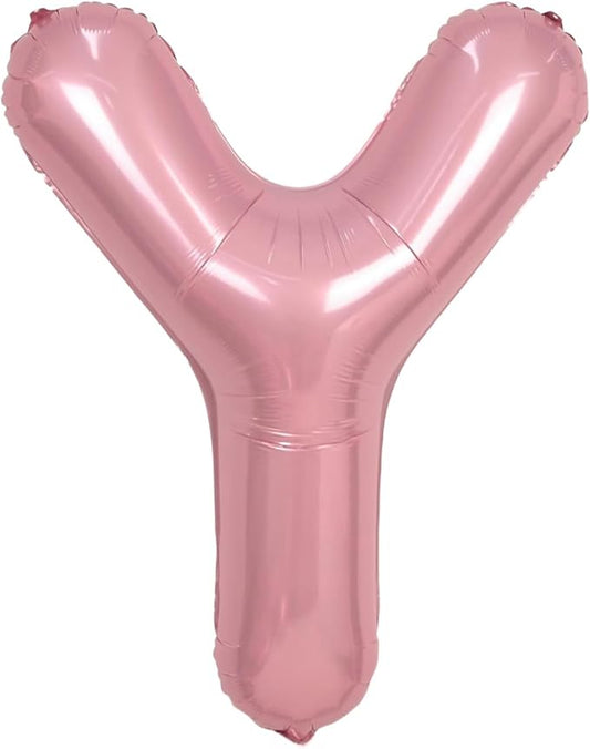 Pink Letter Y Balloons, 40 Inch Large Mylar Helium Balloons for Birthday Party Anniversary Decorations