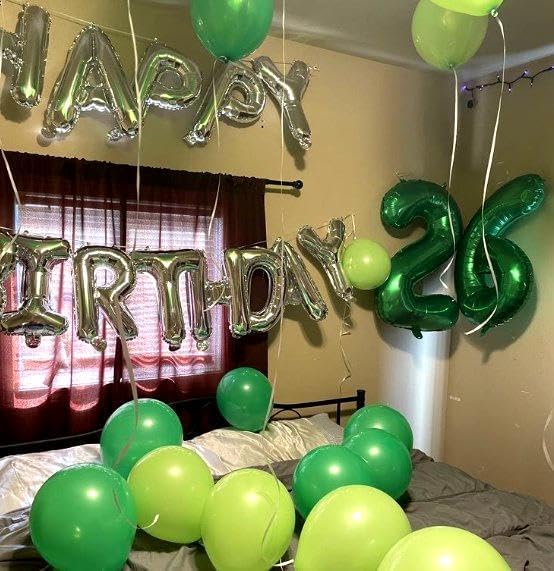 40 Inch Big Green 9 Balloon Number, Jumbo Giant Happy 9th 19 29 39 49 99 Birthday Party Decorations, Large Nine Mylar Foil Anniversary Birthday Party Engagement Decorations