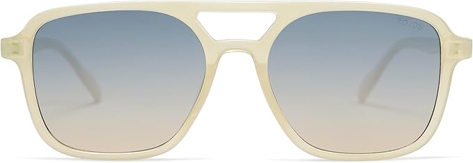 SOJOS Retro Aviator Sunglasses for Women Men,Trendy Rectangle Womens Mens Shades Sun Glasses SJ2202