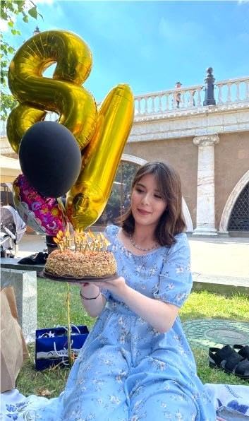 Gold Foil Number 8 Balloon 40 Inch, Helium Mylar Eight Number 8 18 28 38 48 58 88 Birthday Balloons, 8th Gold Women Men Wedding Anniversary, Graduations Party Supplies