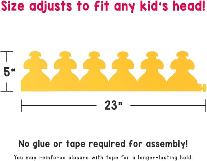 Hygloss Bright Colors Paper Crowns 12 Pack - Paper Crowns for Kids to Decorate - Craft Activity - Blank Crown for Adults - Perfect for Parties, Celebrations - DIY Crown Crafts