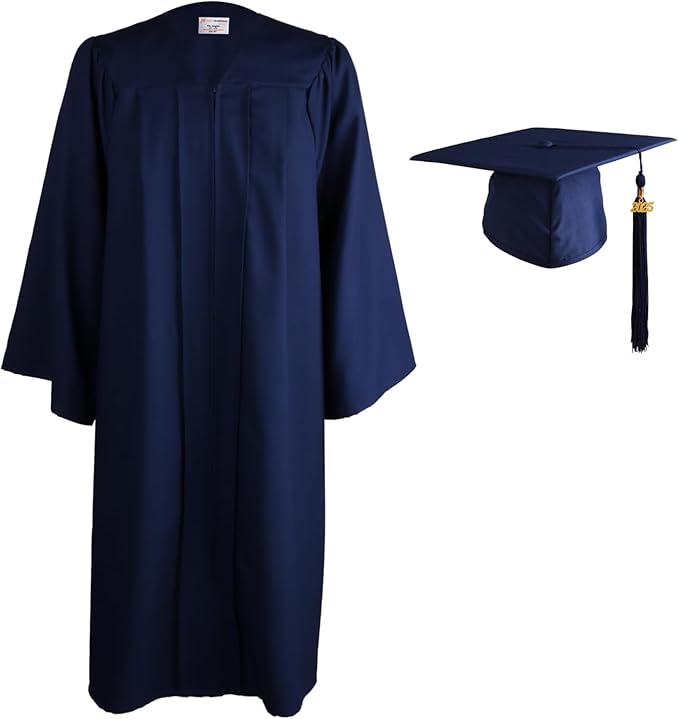 OSBO GradSeason Matte Graduation Cap and Gown 2025 Set with Tassel for High School & College 10 Colors