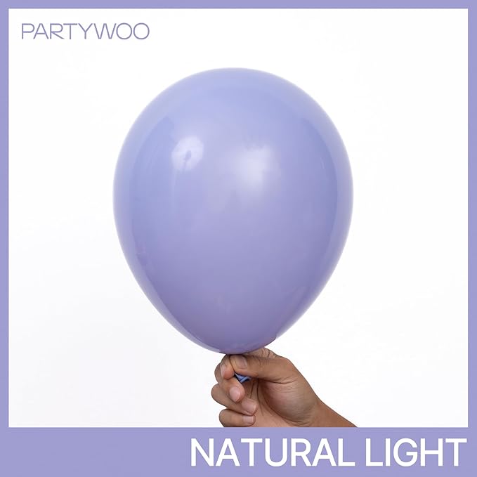 PartyWoo Dusty Purple Balloons 50pcs 12 Inch Lavender Lilac Boho Neutral Balloons for Graduation Baby Shower Bridal Shower Wedding Engagement Cat Tornado Theme Birthday Party Decorations Purple-F49