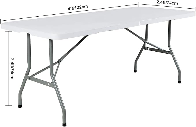 FORLIFE 6Pack Spandex Table Covers 4ft，Fitted Tablecloth for 4ft Rectangular Tables, Stretch Patio Table Covers, Universal Spandex Table Cover for Wedding, Banquet, Party - Black
