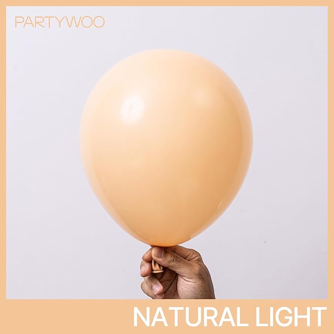 PartyWoo Nude Balloons 100pcs 12 Inch Apricot Boho Fall Neutral Latex Helium Balloons for Graduation Wedding Anniversary Birthday Boy Baby Shower Woodland Boho Theme Party Decorations Brown-F05