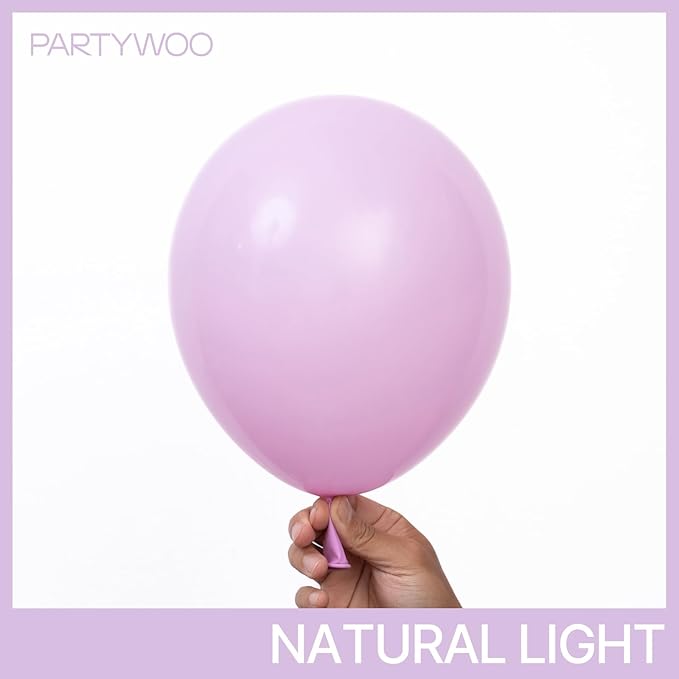 PartyWoo Baby Pink Balloons 50pcs 12 Inch Pastel Light Pale Pink Latex Helium Balloons for Anniversary Wedding Baby Shower Gender Reveal Butterfly Princess Birthday Party Decorations Pink-Q04