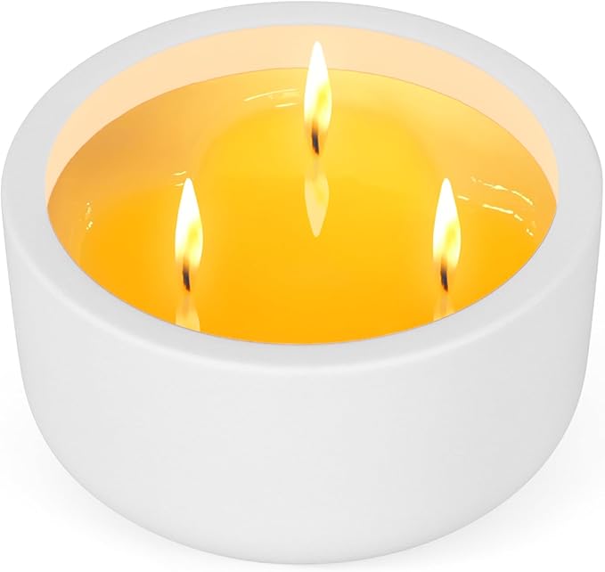 Viyffo Fall Candles - Vanilla Cupcake, 3 Wick Large Scented Candle, 20oz Soy Candles for Women & Men, Non Toxic Aromatherapy Candle, Ceramic Velas Perfect for Autumn Home Decor & Gift