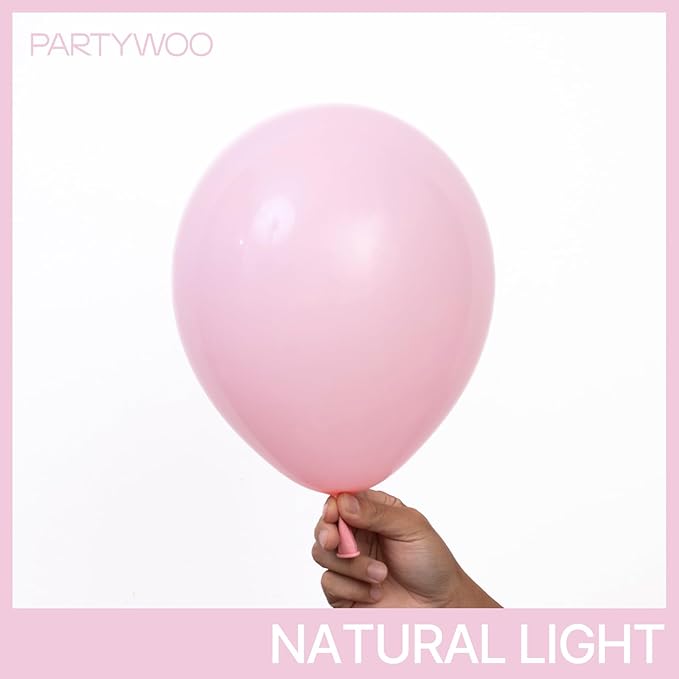 PartyWoo Light Pink Balloons 50pcs 12 Inch Pastel Pale Baby Pink Balloons for Baby Shower Gender Reveal Wedding Princess Butterfly Bachelorette Bridal Shower Birthday Party Decorations Pink-Y48