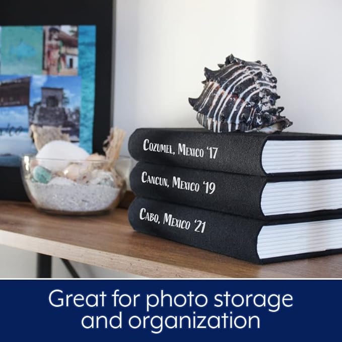 AuldHome Design Faux Book Stack (Black, Set of 3); Decorative Books for DIY Crafts and Home Decor