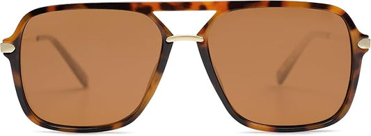 SOJOS Sunglasses for Women & Men, Square, Retro, Polarized Lens, Trendy Aviator, 90s Shades
