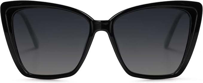 SOJOS Trendy Polarized Sunglasses For Women Retro Womens Oversized Square Cat Eye Sun Glasses UV Protection SJ2206