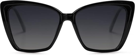 SOJOS Trendy Polarized Sunglasses For Women Retro Womens Oversized Square Cat Eye Sun Glasses UV Protection SJ2206