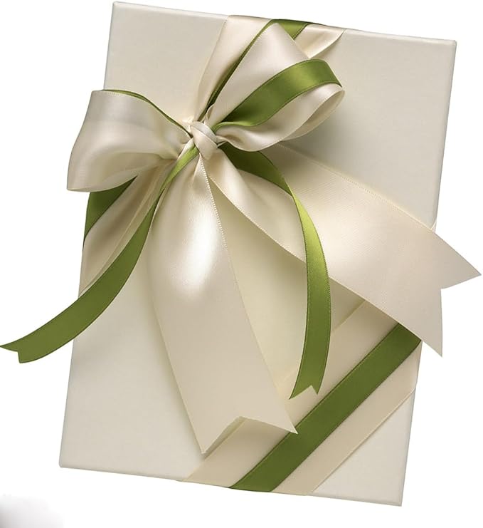 5/8" Width x 100 Yards Satin Ribbon, Ivory Ribbon Perfect for DIY Craft, Bows, Gift Wrapping, Flower Bouquet, Valentine's Day, Christmas and Party Decoration