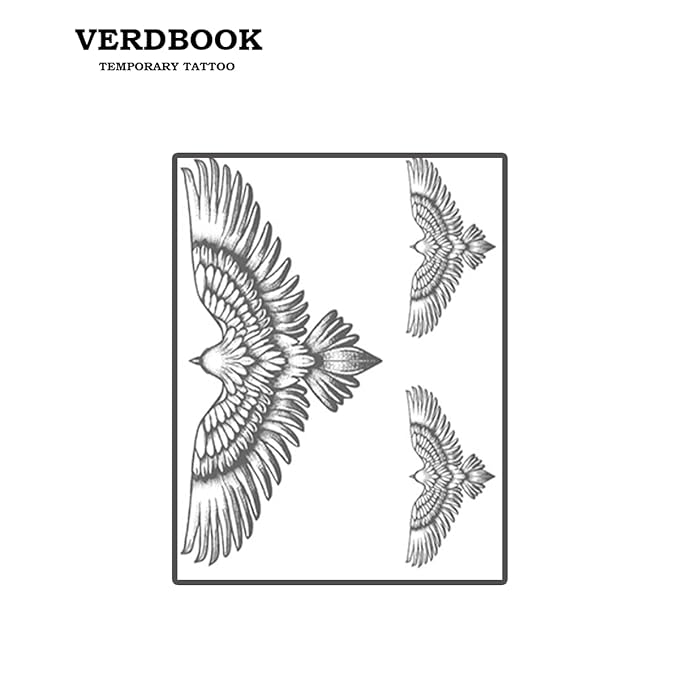 Waterproof Temporary Tattoos: 2-Sheet Tattoo Kit with Realistic Body Stickers, Semi-Permanent Tattoos for Adults Lasting 7-15 Days – Safe for Men & Women, Sky Sovereign