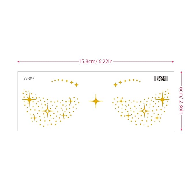 12 Pcs Gold Face Temporary Tattoo Sticker, Glitter Metallic Freckle Face Tattoo Stickers, Glitter Freckles, Sparkle Makeup Patches Face Tattoo for Women Girls Party Decor 655