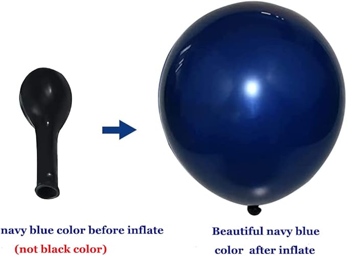 Zesliwy Navy Blue Silver Balloons Garland Kit, Navy Blue White Silver Confetti Balloons Arch Kit for Birthday Party Bridal Shower Wedding Graduation Class of 2025 Prom Decorations……