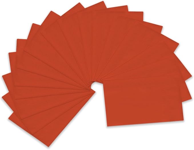 qiqee Orange Red Paper Napkins 13 * 16inch Guest Paper Disposable Towels Napkin Paper Hand Towels for Wedding, Dinner, Birthday Party, Dessert Cocktail ＆ Kitchen Napkins（ 120 Count）