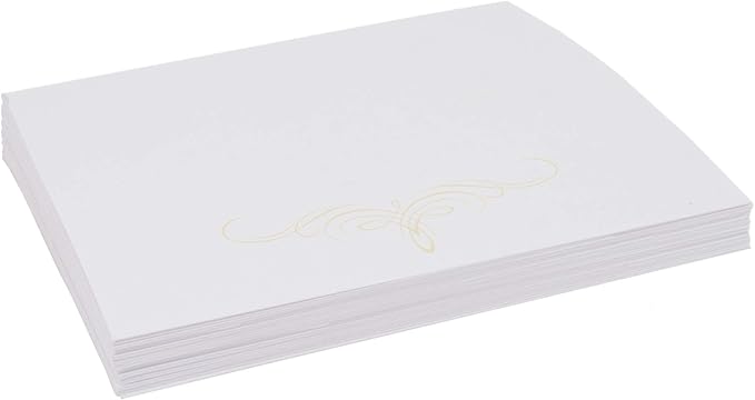 Decadent Flourish Place Cards, Ivory (Choose Color), Set of 150, Pre-cut and Scored - Wedding, Party, Dinner, and Special Events - Made in the USA