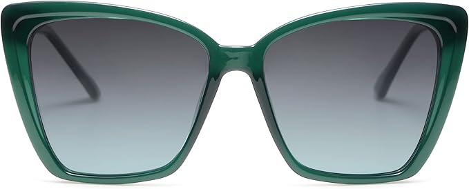 SOJOS Trendy Polarized Sunglasses For Women Retro Womens Oversized Square Cat Eye Sun Glasses UV Protection SJ2206
