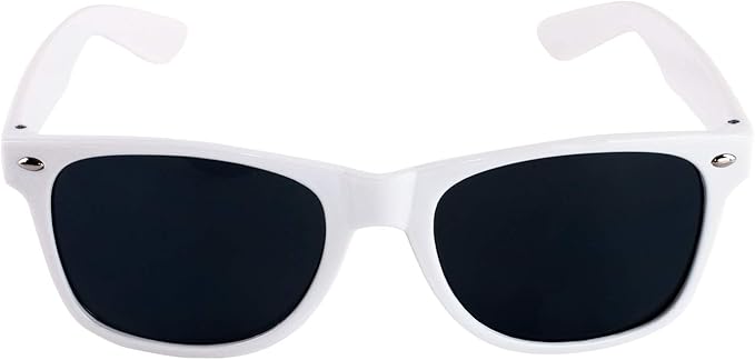 Super Z Outlet Plastic Vintage Retro Style Sunglasses Classic Shades Eyewear Party Favors (12, White)