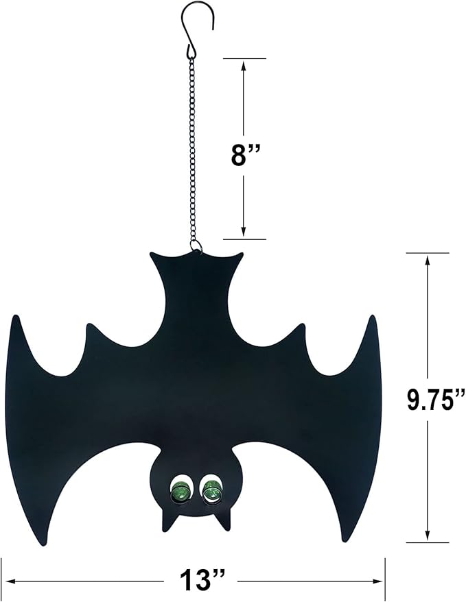 Metal Bats, Silhouette Pendant Outdoors Halloween Yard Decorations, Set of 3