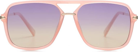 SOJOS Sunglasses for Women & Men, Square, Retro, Polarized Lens, Trendy Aviator, 90s Shades