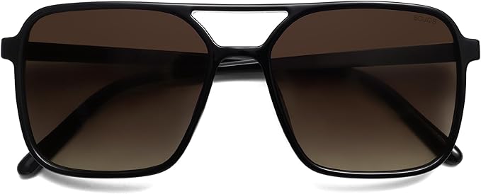 SOJOS Trendy Vintage Aviator Square Sunglasses For Womens Mens Retro 70s UV400 Women Sun Glasses SJ2327