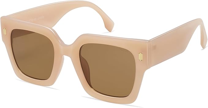 SOJOS Vintage Oversized Square Sunglasses for Women,Retro Womens Luxury Big Large Sun Glasses UV400 SJ2194
