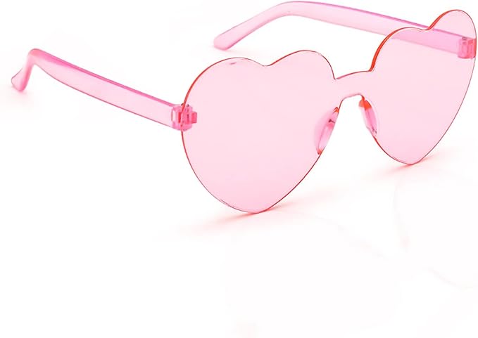 Feather Boa with Heart Rimless Sunglasses,4 ft Feather Boa for Bachelor Party Halloween Christmas Costume Accessory