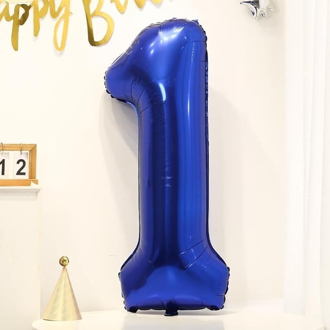 40 inch Navy Blue Number Balloon Dark Blue 1 Balloons Giant Foil Helium Balloons Blue Number 1 Balloon for 1st Birthday Party Decorations