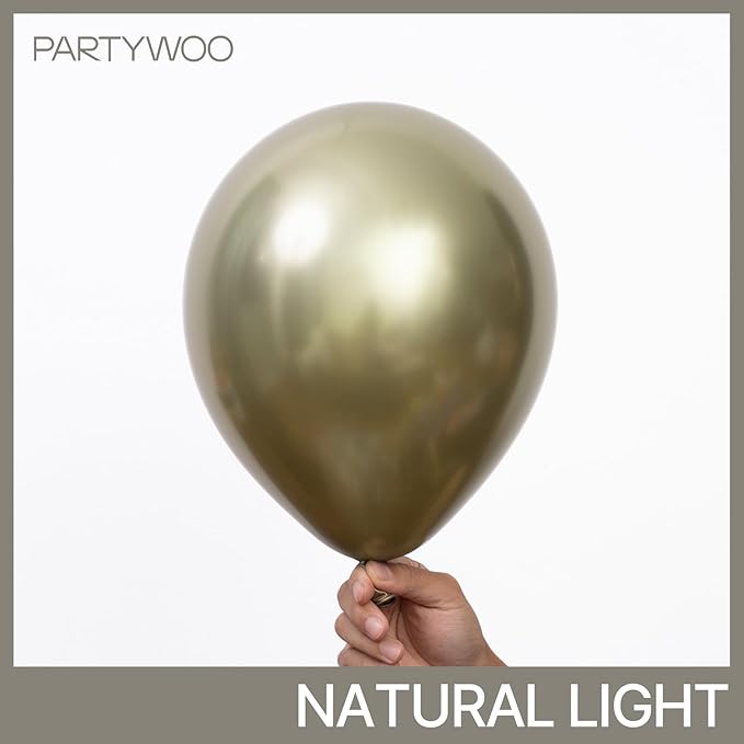 PartyWoo Metallic Green Balloons 50pcs 12 Inch Metallic Hunter Forest Green Boho Neutral Balloons for Graduation Wedding Engagement Baby Shower Woodland Jungle Birthday Party Decorations Green-G126