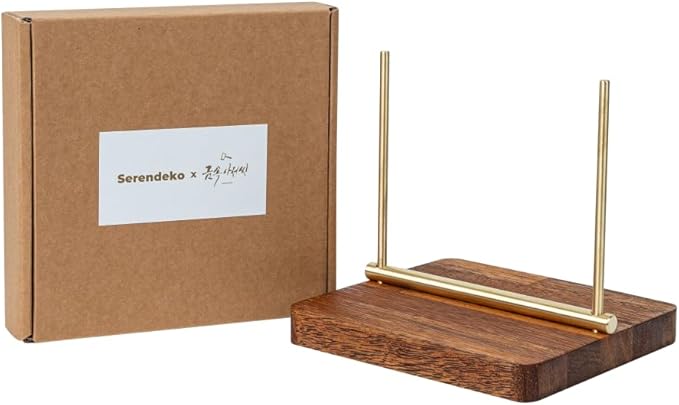 Handmade Brass Napkin Holder, Wood Square Tabletop Napkin Dispenser with Brass Holder for Home, Kitchen, Office, Restaurant, Hotel, Cafe, Outdoor, Perfect Warming Gift