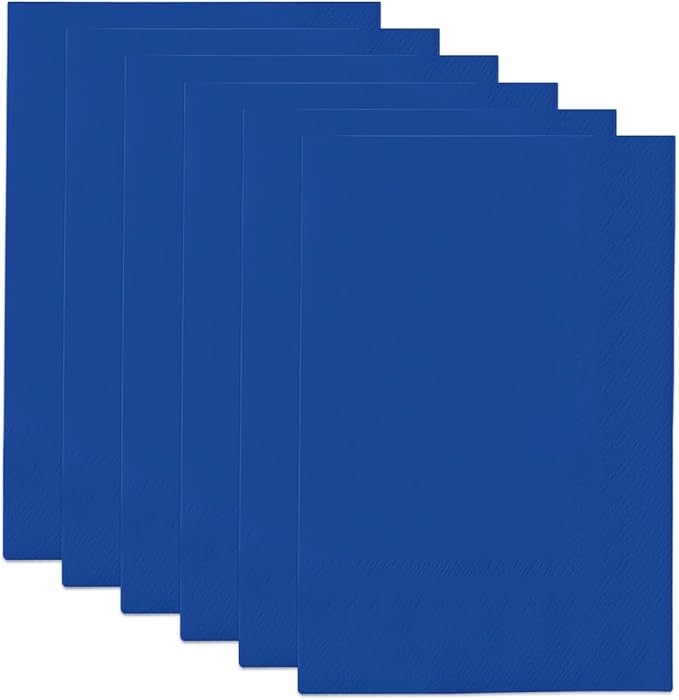 qiqee Klein Blue Paper Napkins 13 * 16inch Guest Paper Disposable Towels Napkin Paper Hand Towels for Wedding, Dinner, Birthday Party, Dessert Cocktail ＆ Kitchen Napkins（ 120 Count）
