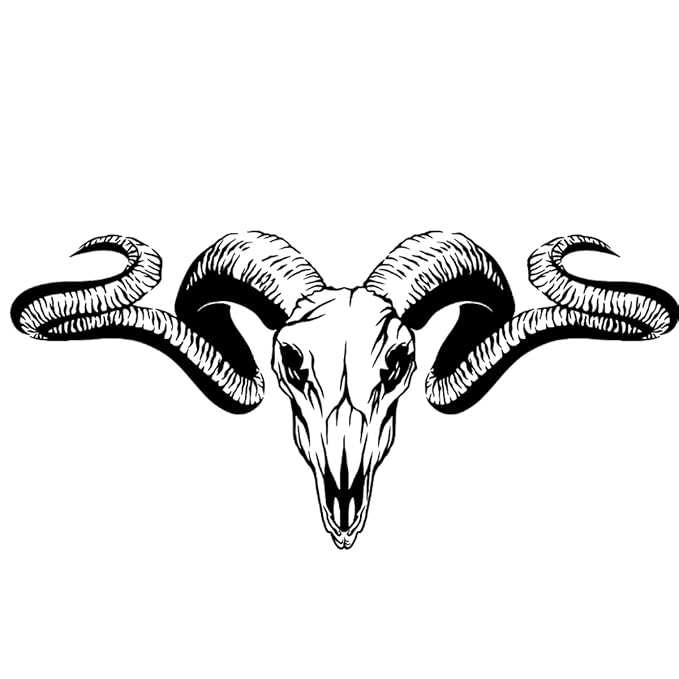 INKARTLINK Tattoo Tech, 2 Sheets Large Semi Permanent Tattoo, Adult Art Design Temporary Tattoos, Lasts 1-2 Weeks, Waterproof, Realistic Look, No Adhesive, No Reflection (Evil Sheep Design)