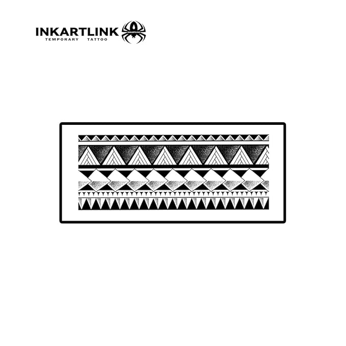 INKARTLINK Temporary tattoo, magical tattoo lasts 7-15 days, waterproof and non-reflective, exquisite packaging, unique design (Armband 9)