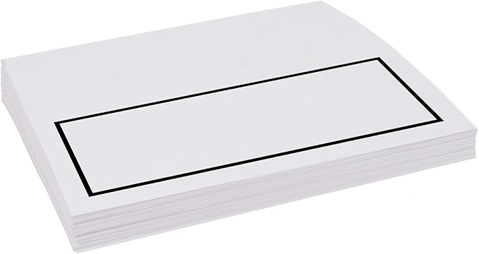 Single Line Border Place Cards, Black (Choose Color), Set of 60, Pre-cut and Scored - Wedding, Party, Dinner, and Special Events - Made in the USA