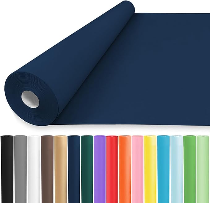 Vanhench 30"×1200"(100') Navy Blue Art Craft Paper, Wrapping Paper Roll for Bulletin Board Bouquet Flower Wrapping, Perfect for Birthday, Valentine's Day, Mother's Day, Holiday, Wedding