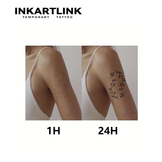 INKARTLINK Semi Permanent Tattoos,Halloween Temporary Tattoo, Party Tattoos, Realistic, Waterproof, Cruelty-free, Non-reflective (Blade)