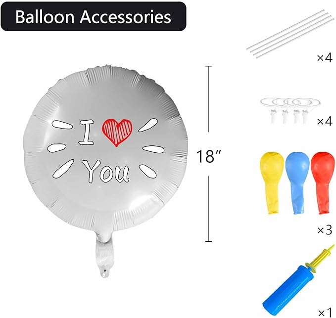 DIYKST Custom 18" Balloons with Logo Personalized Balloon with Photo Text Face on Balloon Design Your Own Balloons