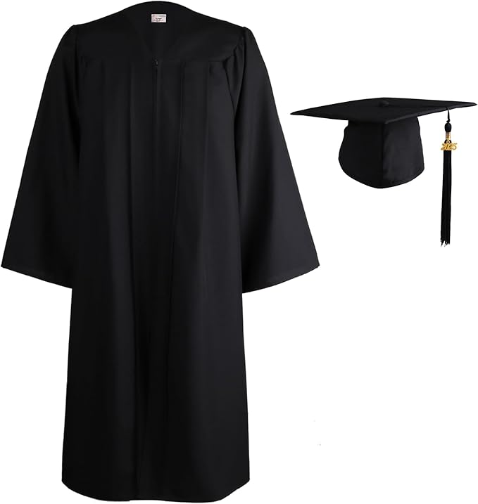 OSBO GradSeason Matte Graduation Cap and Gown 2025 Set with Tassel for High School & College 10 Colors